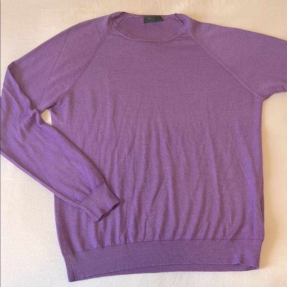 Prada Purple wool and silk sweater crewneck